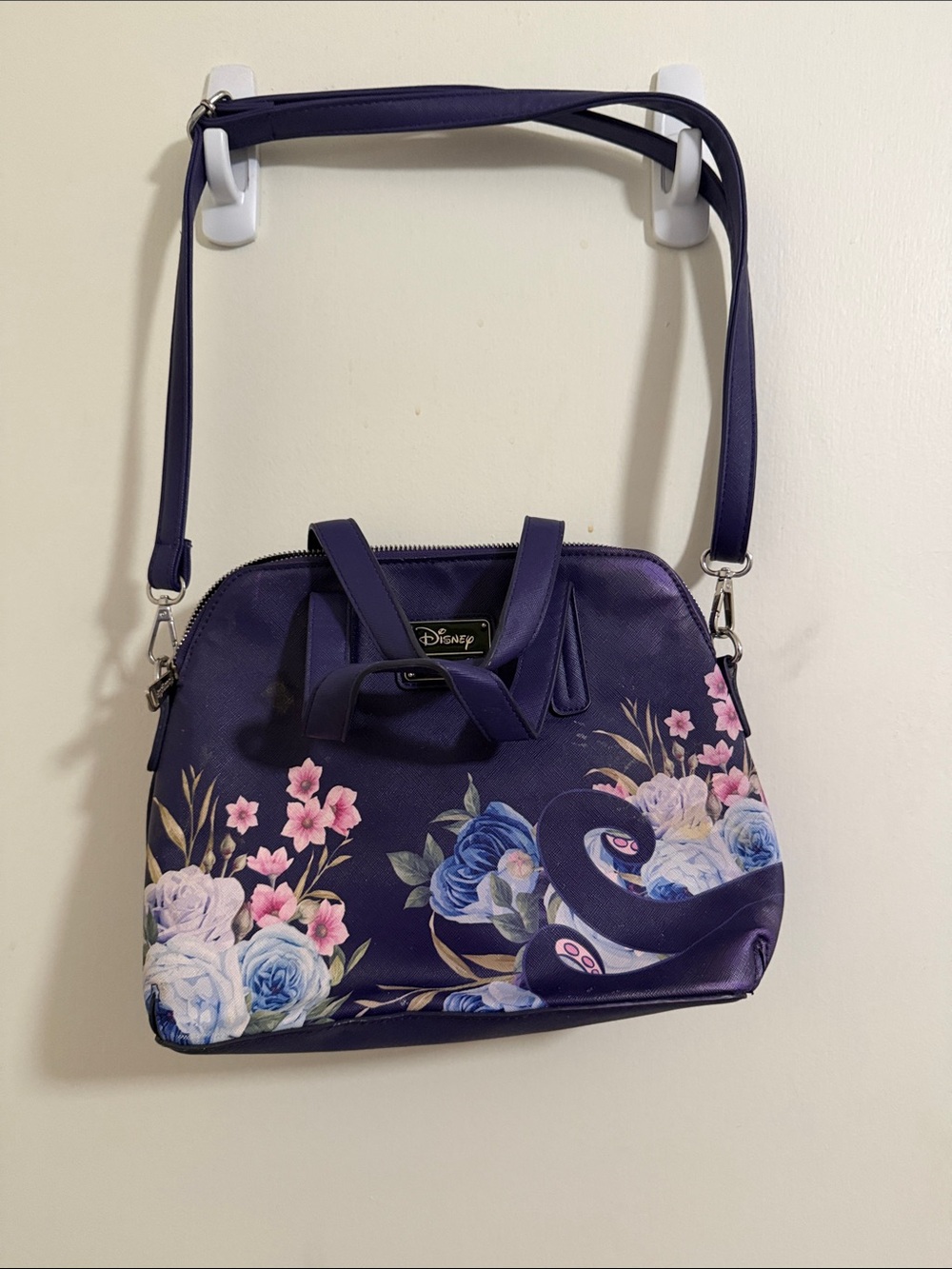 Loungefly Purple Floral and Ursula Crossbody Bag